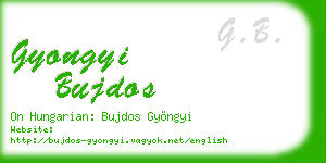 gyongyi bujdos business card