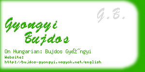gyongyi bujdos business card